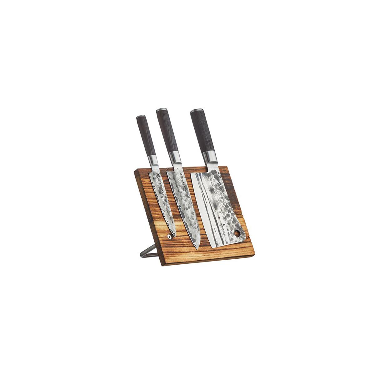 Knivblock Satake Magnetisk Trä För 5 knivar 64590156_2