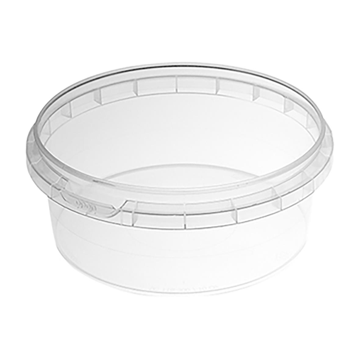 Plastbägare m tät lock 300 ml Rund Klar Ø118x60 mm 65010939