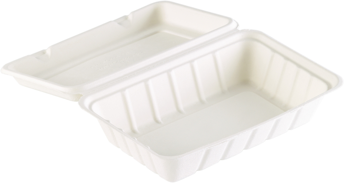 Form Duni Bagasse Hinged 239x156x63 vit 65040185