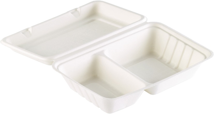 Form Duni Bagasse Hinged 241x163x65 vit 65040187