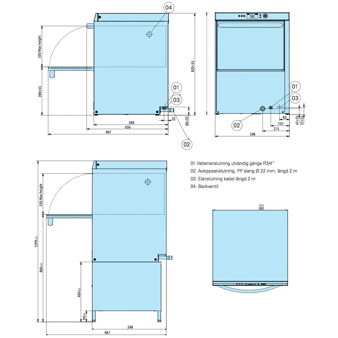 Underbänkdiskmaskin Wexiödisk WD-4S 67010119_3
