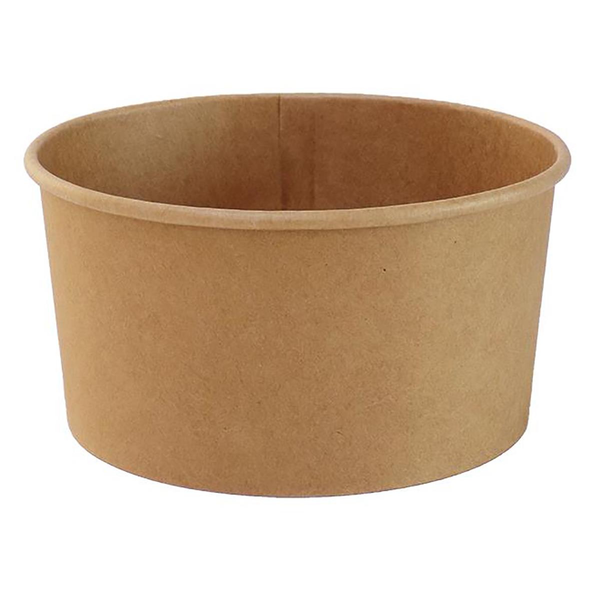 Salladsskål Papp brun 145x80 mm 1000 ml 68050024