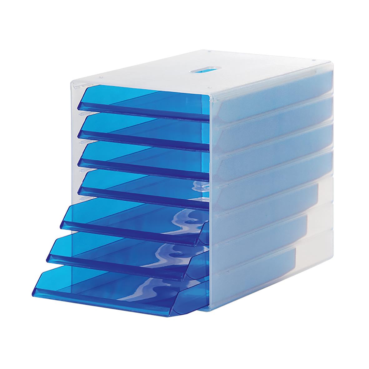 Blankettbox Durable Idealbox 7-fack blå 70300025