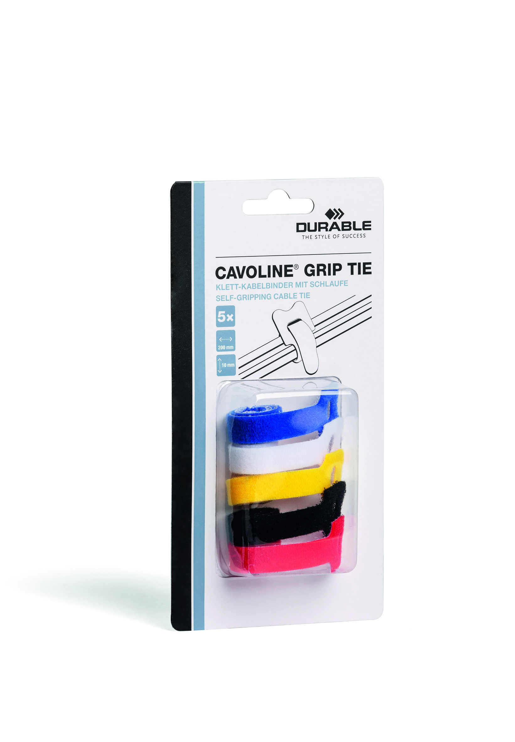 Självlåsande kardborrband Durable Cavoline Grip tie svart 70620257_3