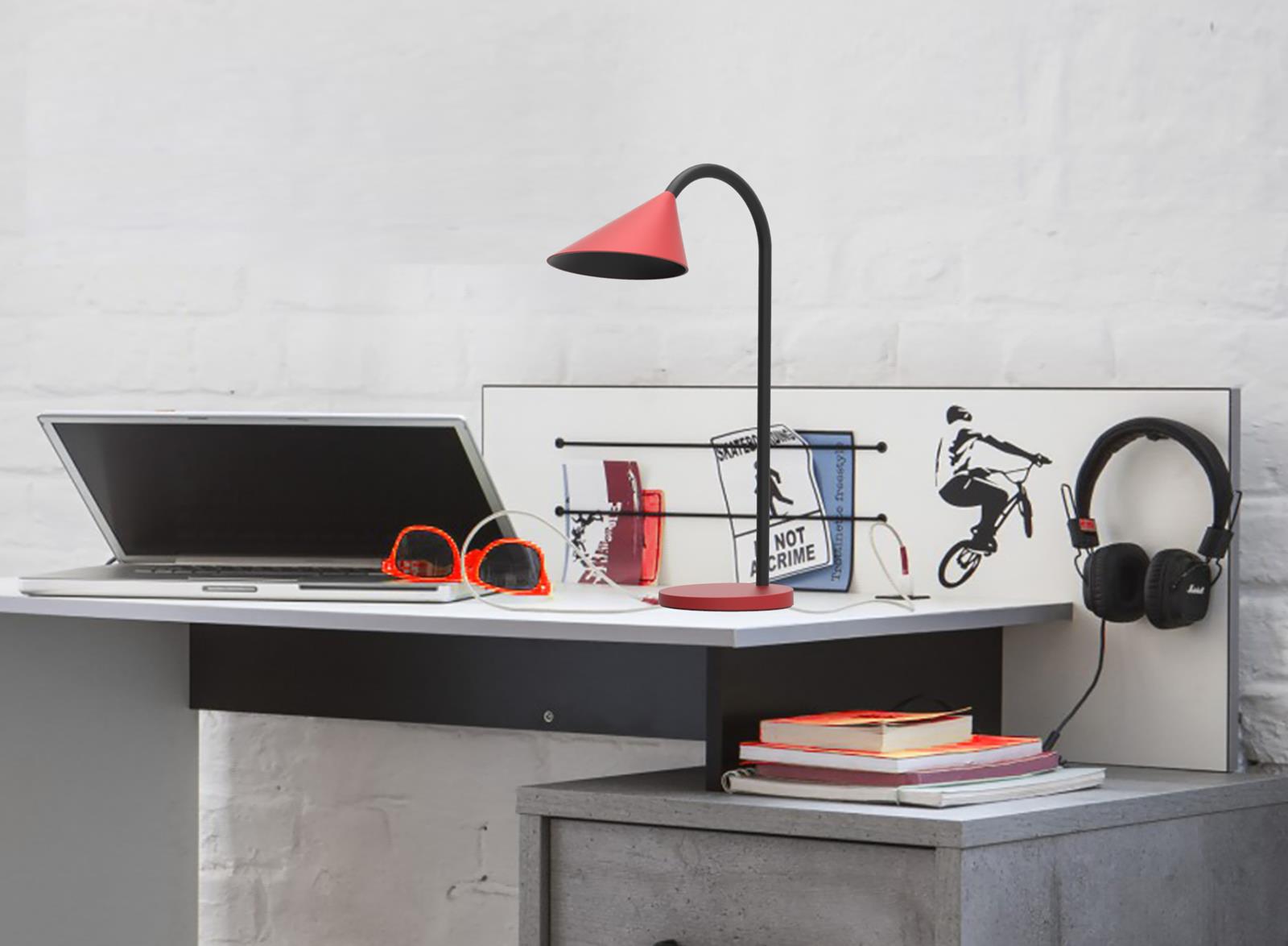 Bordslampa Unilux Sol LED röd 72010183_2