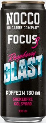 Energidryck Nocco Rasperry blast burk 33cl 24/fp inkl pant 74030092