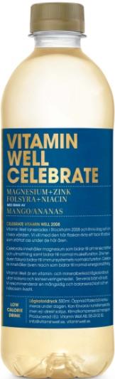 Energidryck Vitamin Well Celebrate PET 33cl inkl pant 74030093