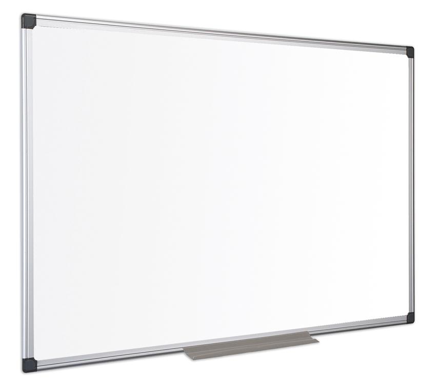 Whiteboardtavla AllOffice 60x45cm vit magnetisk emaljerad med pennhylla 75010049_1