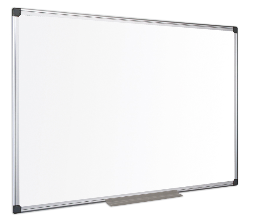 Whiteboardtavla AllOffice 120x90cm vit magnetisk emaljerad med pennhylla 75010051_1