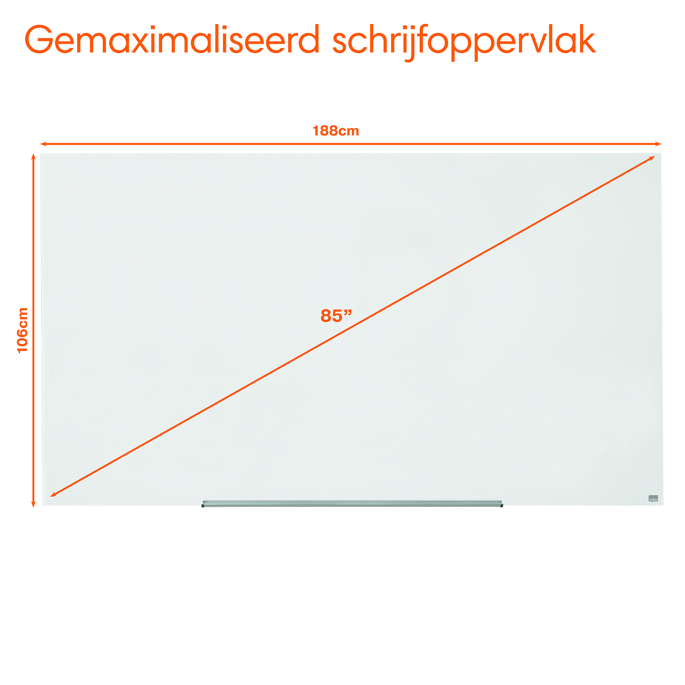 Glastavla Nobo Impression Pro 85" vit 1883x1059mm 75010278_4