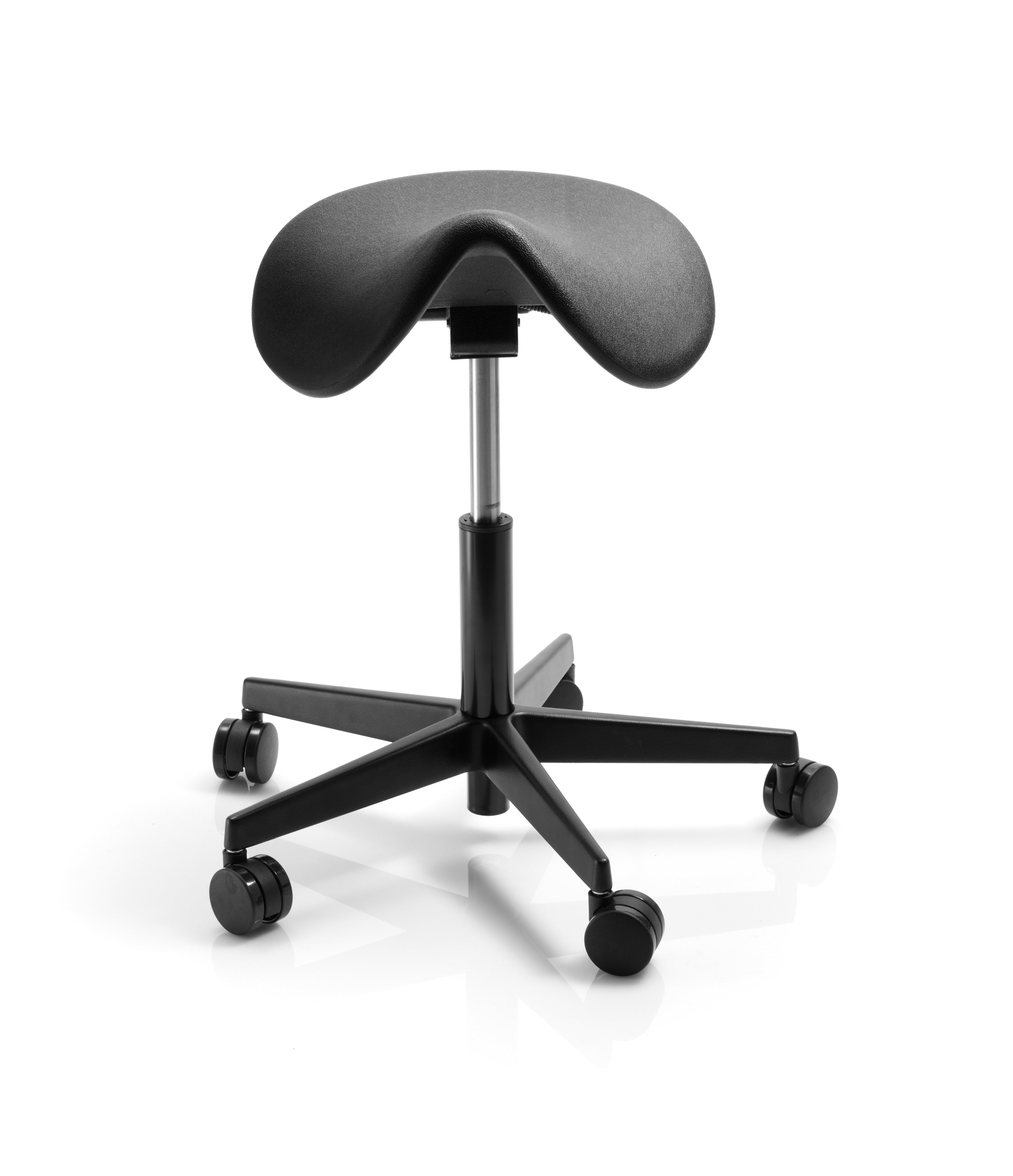 Sadelstol Officeline Saddle Plastkryss Konstläder Svart 76080010