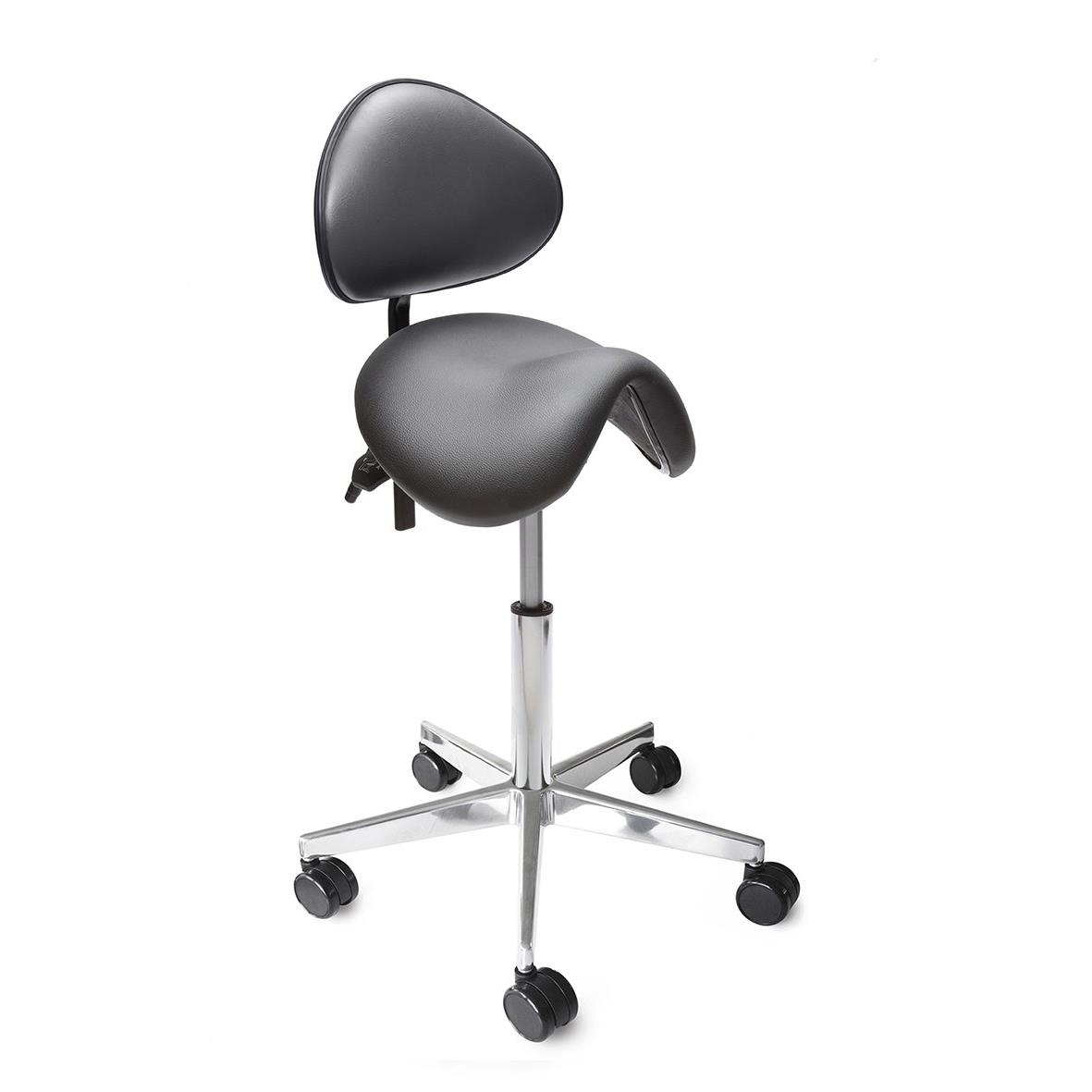 Sadelstol Officeline Polo S med ryggstöd Konstläder Svart 76080148_1