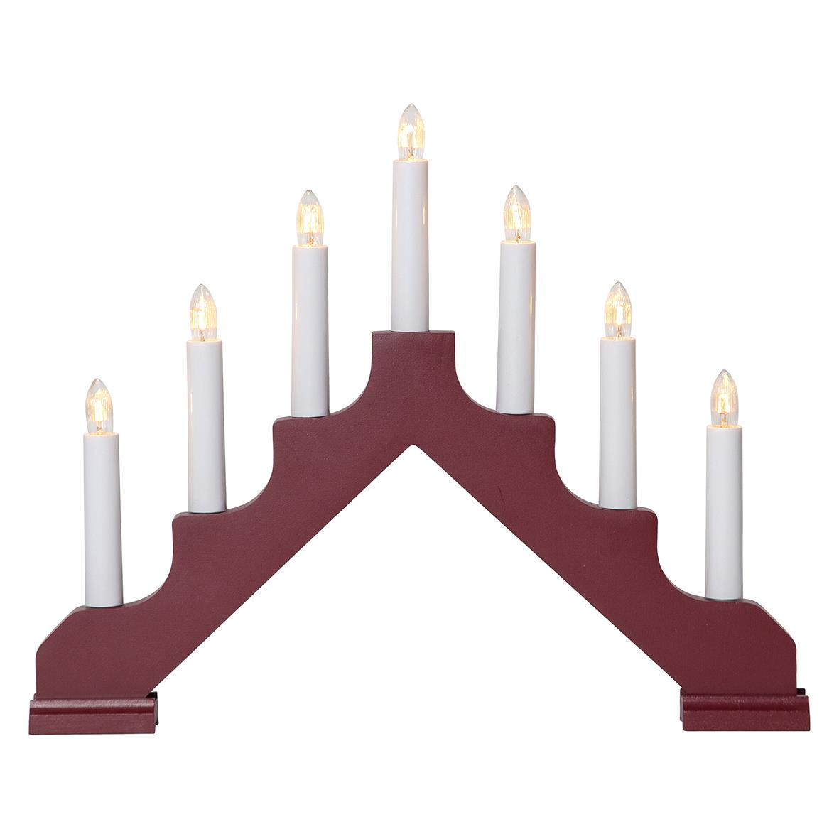 Ljusstake Ada 7 ljus röd 37,5x30cm 83100647_1