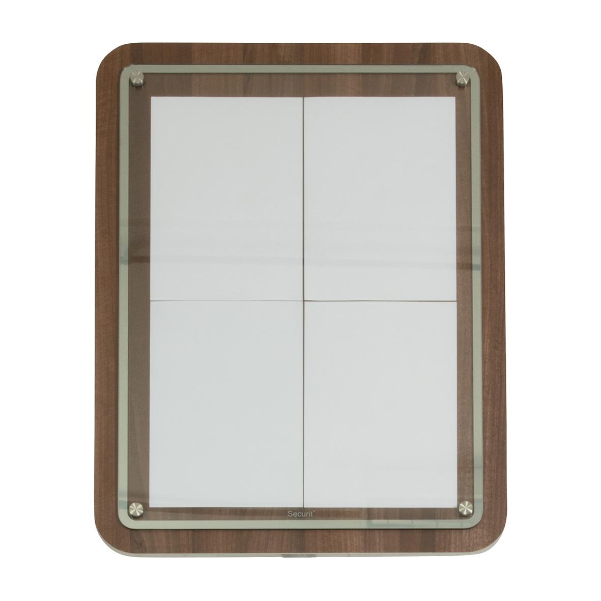 Display till Informationsställ LED Securit Visar 4 A4 Valnöt 85011770_1