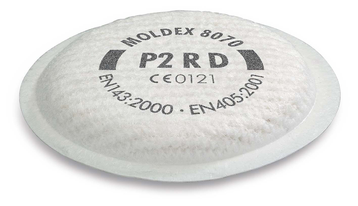 Partikelfilter Moldex P2 8070 passar till adapter 8095 & mask 8002 93300063