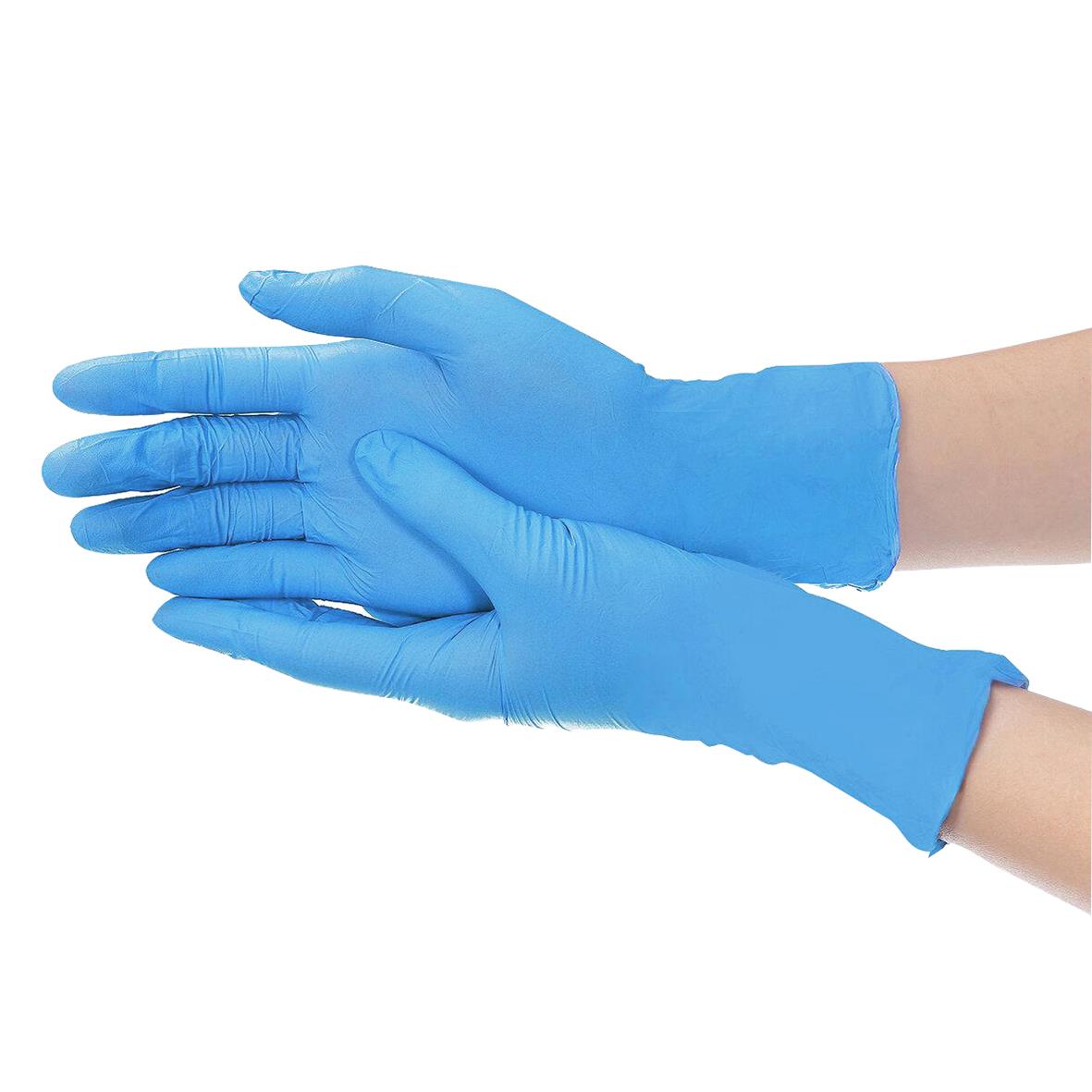 Inh.12 Paar Optiflex Handschuh Hanting Nitril Gr 8 