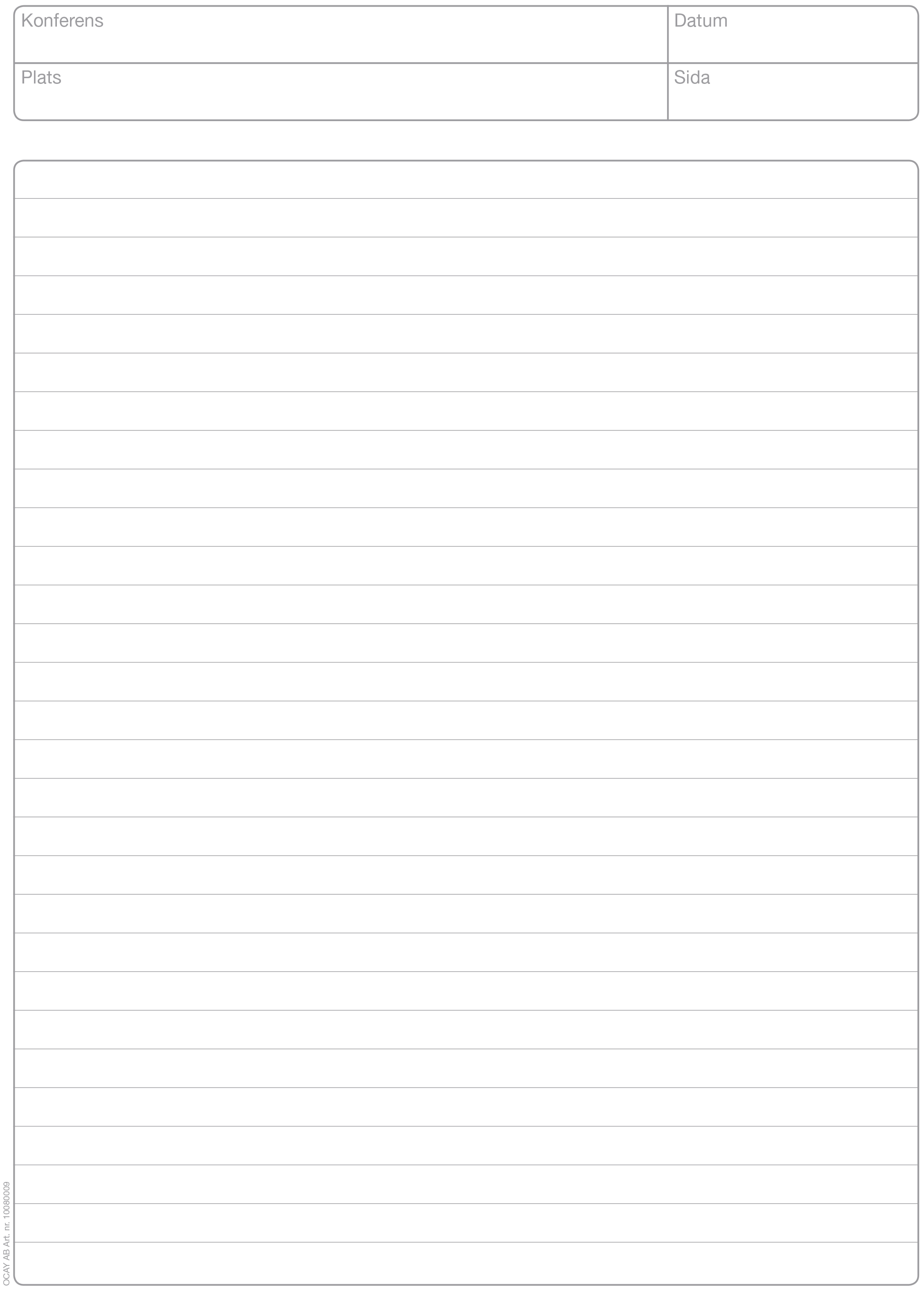 Konferensblock linjerat 10 blad A4 10080009_2