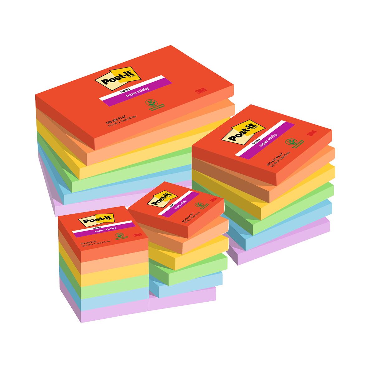 Notisar Post-it Super Sticky Playful 76x76mm 10110320_2