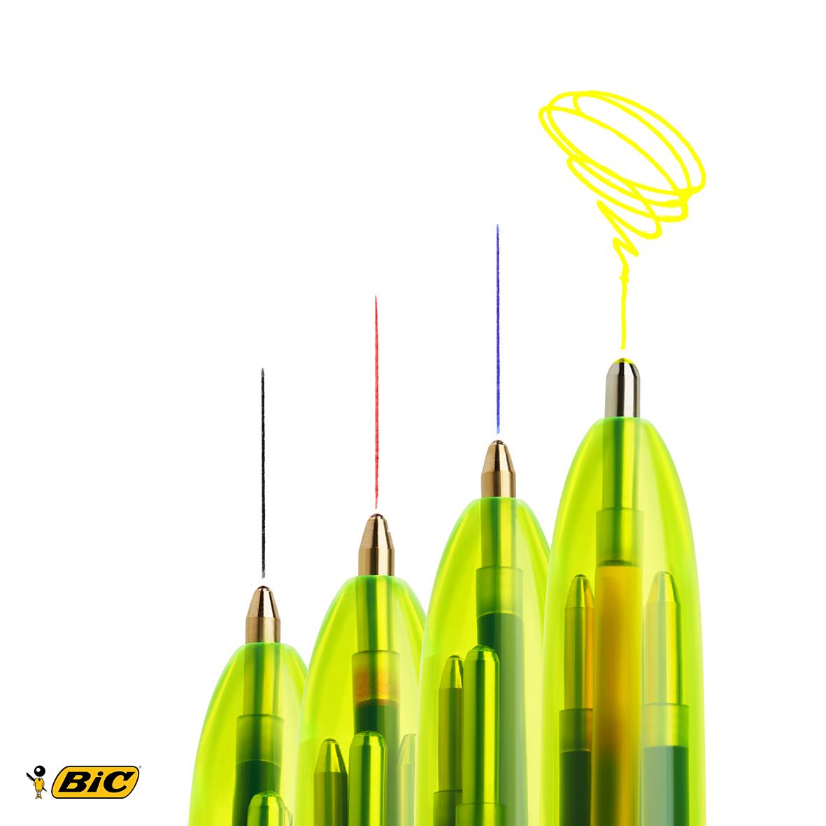 Kulspetspenna Bic Fluo 4-färg 13060628_2