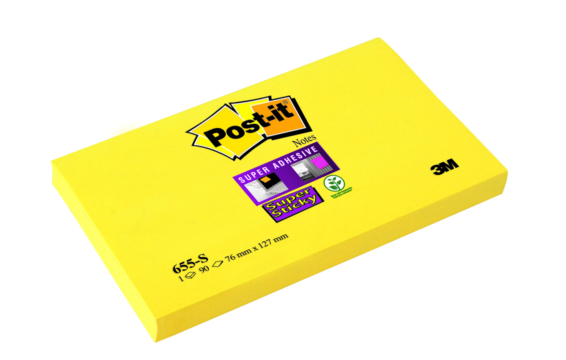 Notisar Post-it Super Sticky 654-S klargul 76x76mm 10110017_4