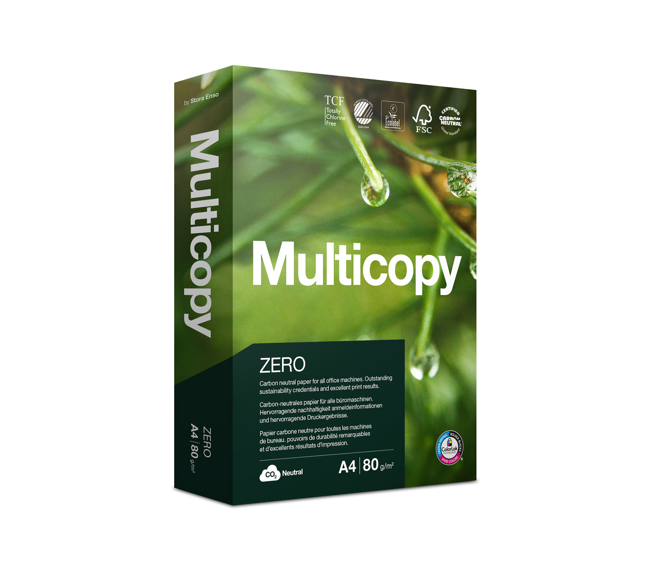 Kopieringspapper Multicopy Zero A4 80g Hålat 18010280_2
