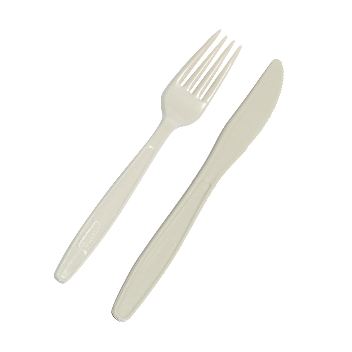 Engångsbestick Gaffel extrastabil plast beige 61010005_2