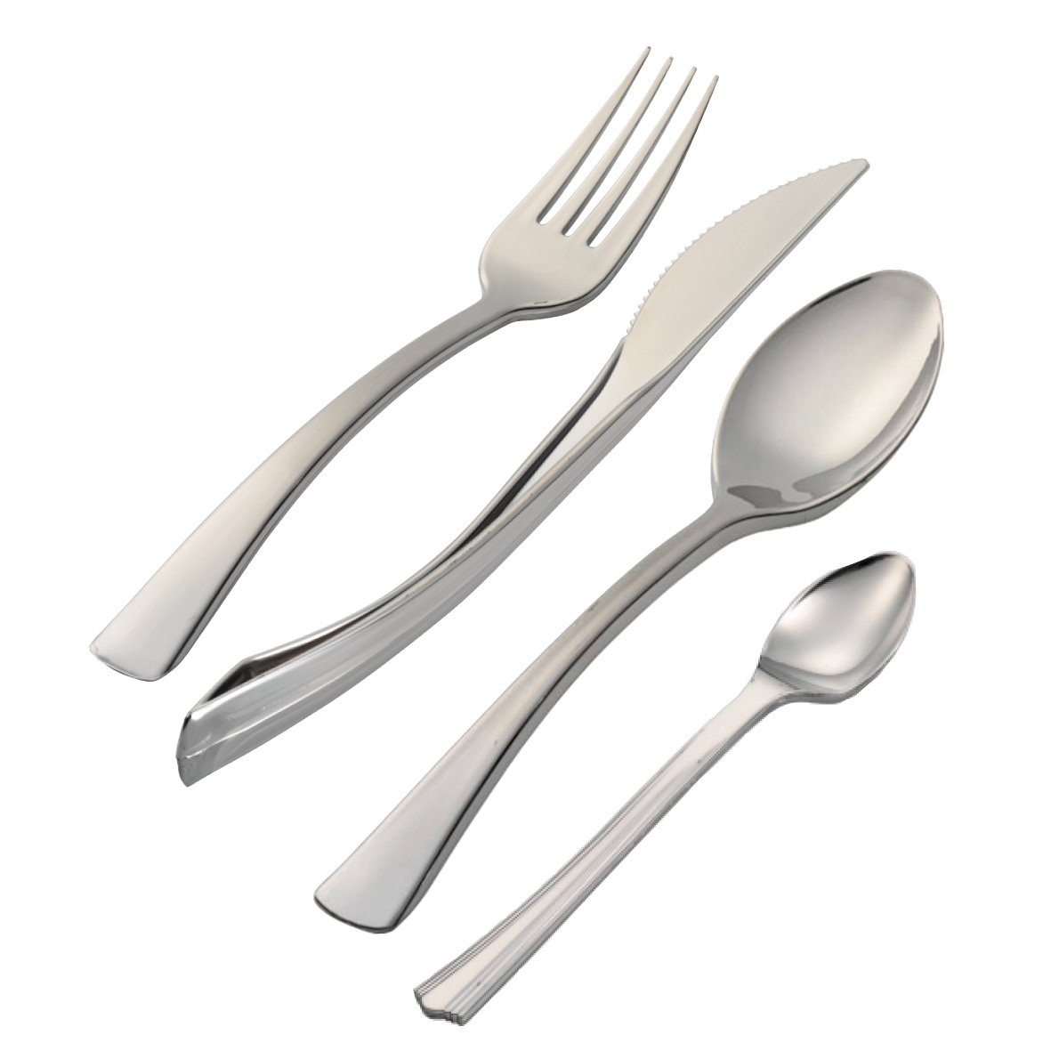 Engångsbestick Duni Gaffel flairmetall plast 19cm 61010022_2