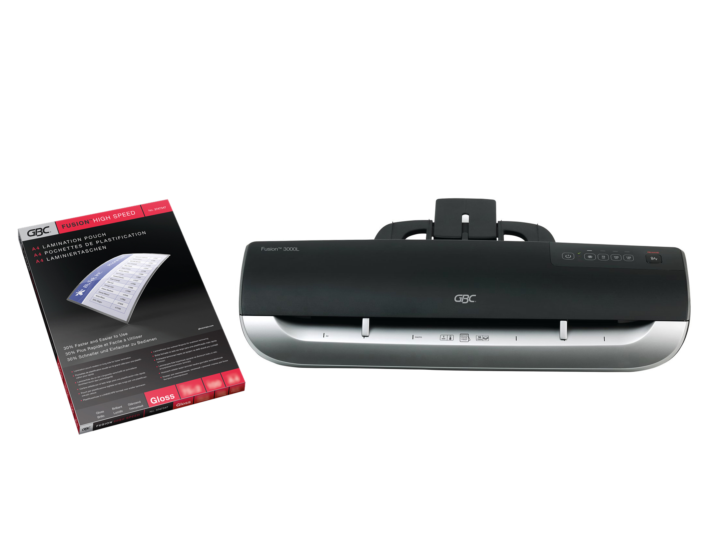 Lamineringsmaskin GBC Fusion 3000L A3 +1fp A4 highsp. Laminat 35120036