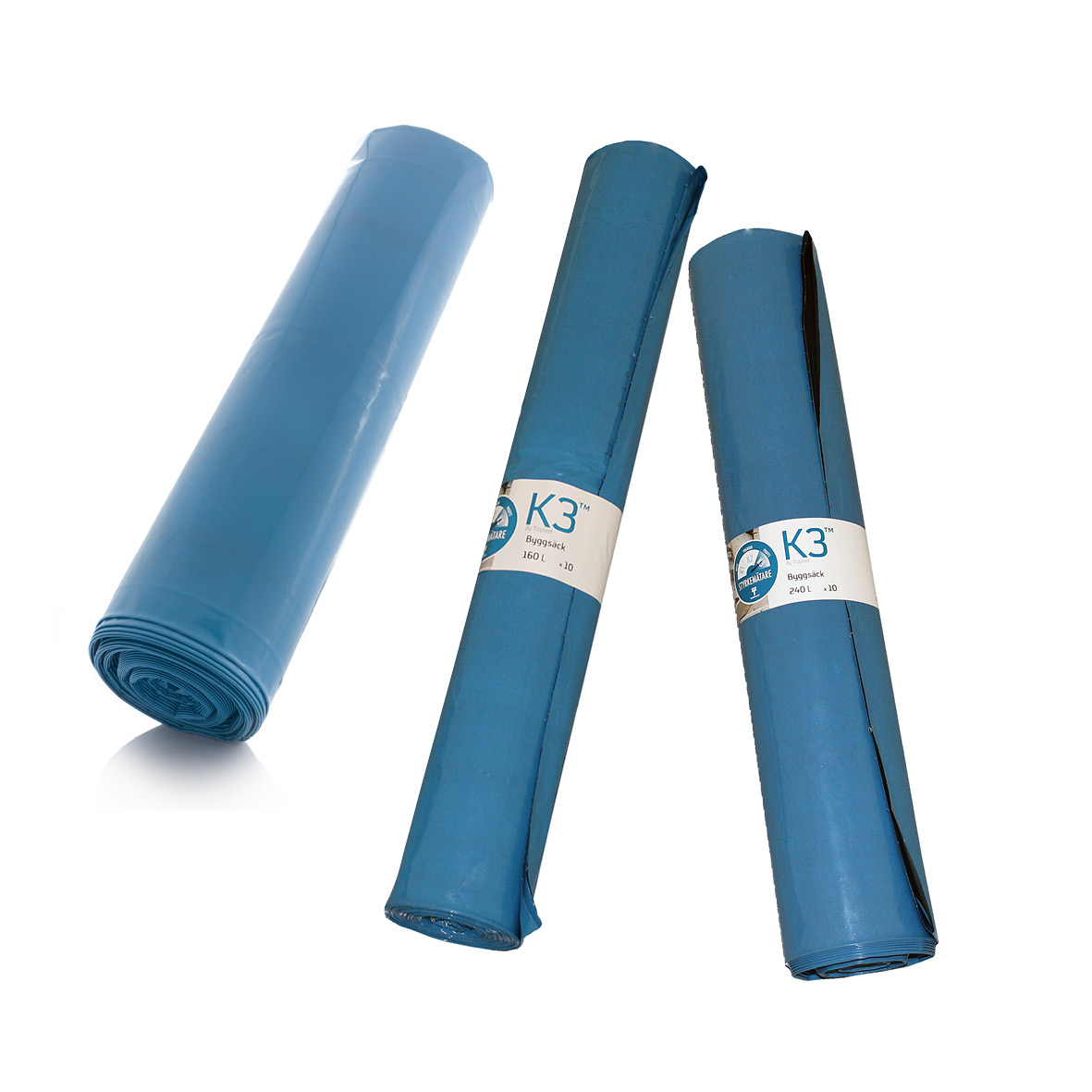 Sopsäck K3 Pro Coex LLD 160L 55my Blå/Sv 800x1250mm 61200287_2