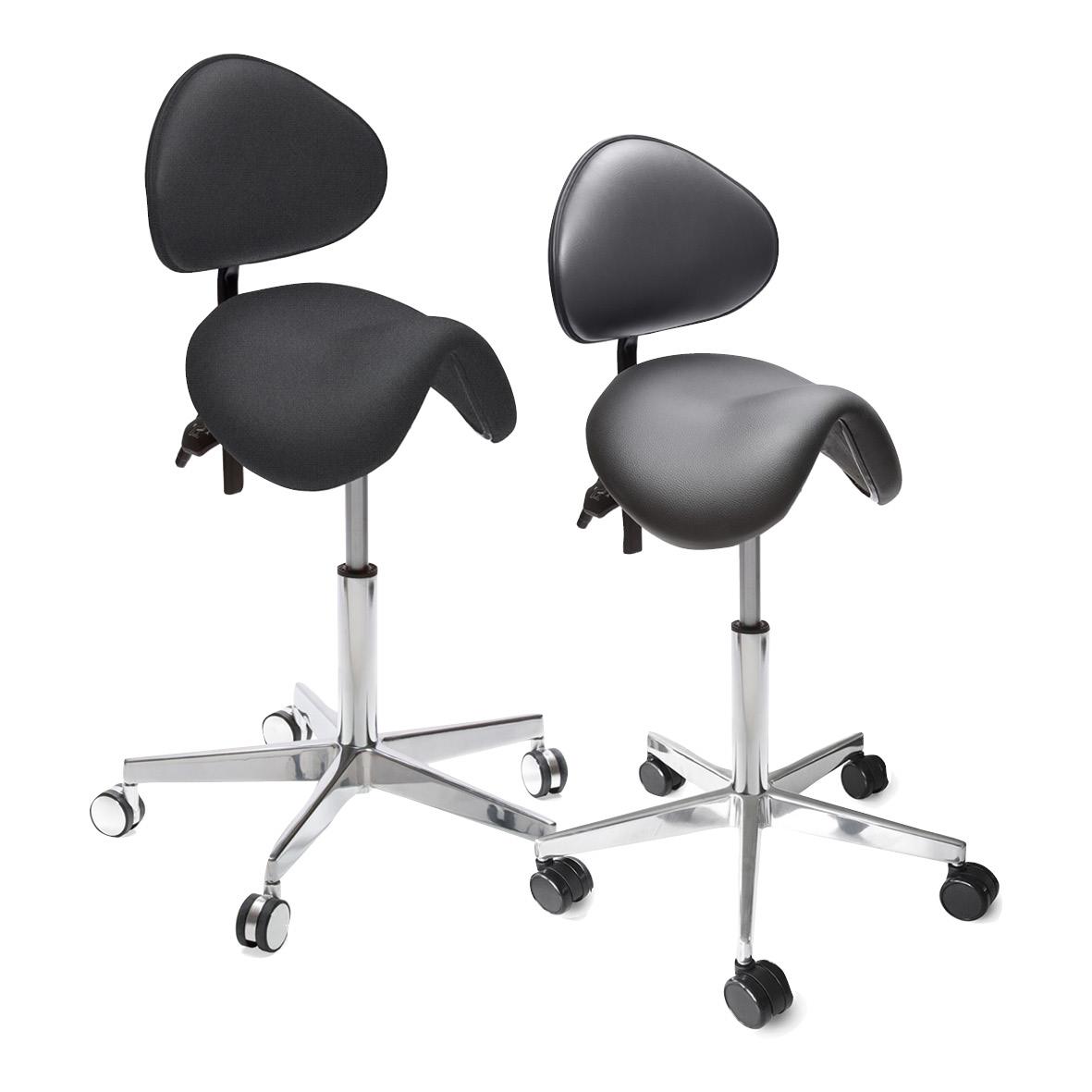 Sadelstol Officeline Polo S med ryggstöd Konstläder Svart 76080148_2