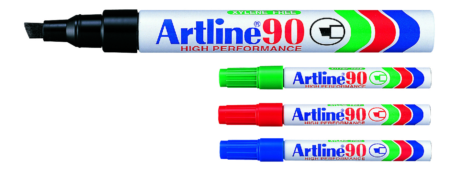 Artline Set di 6 penne feltro200 permanente indelebile punta 0,4 mm Rosso 